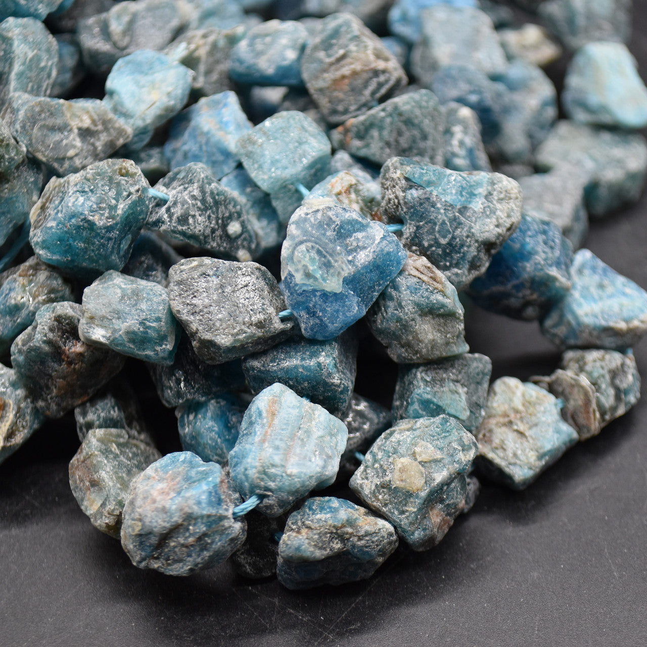Rough Blue Apatite Stone